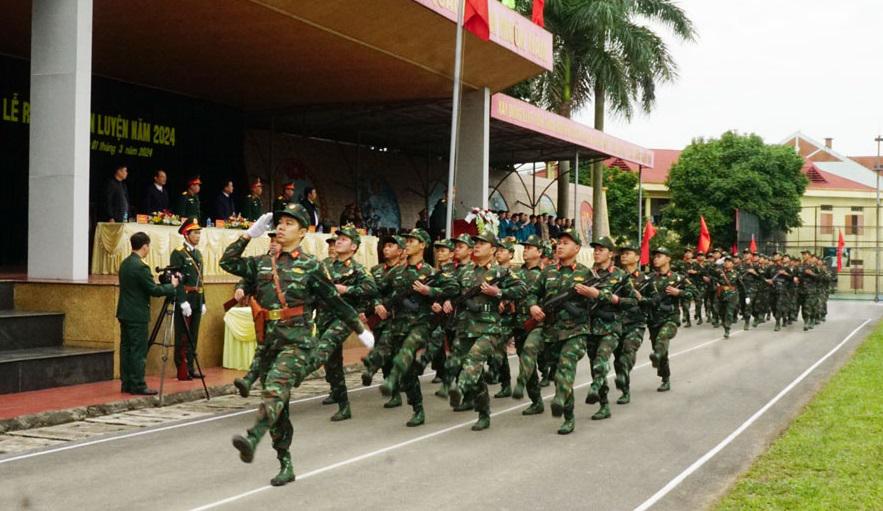 Trường CĐ VHNT Việt Bắc tham gia Lễ ra quân huấn luyện năm 2024