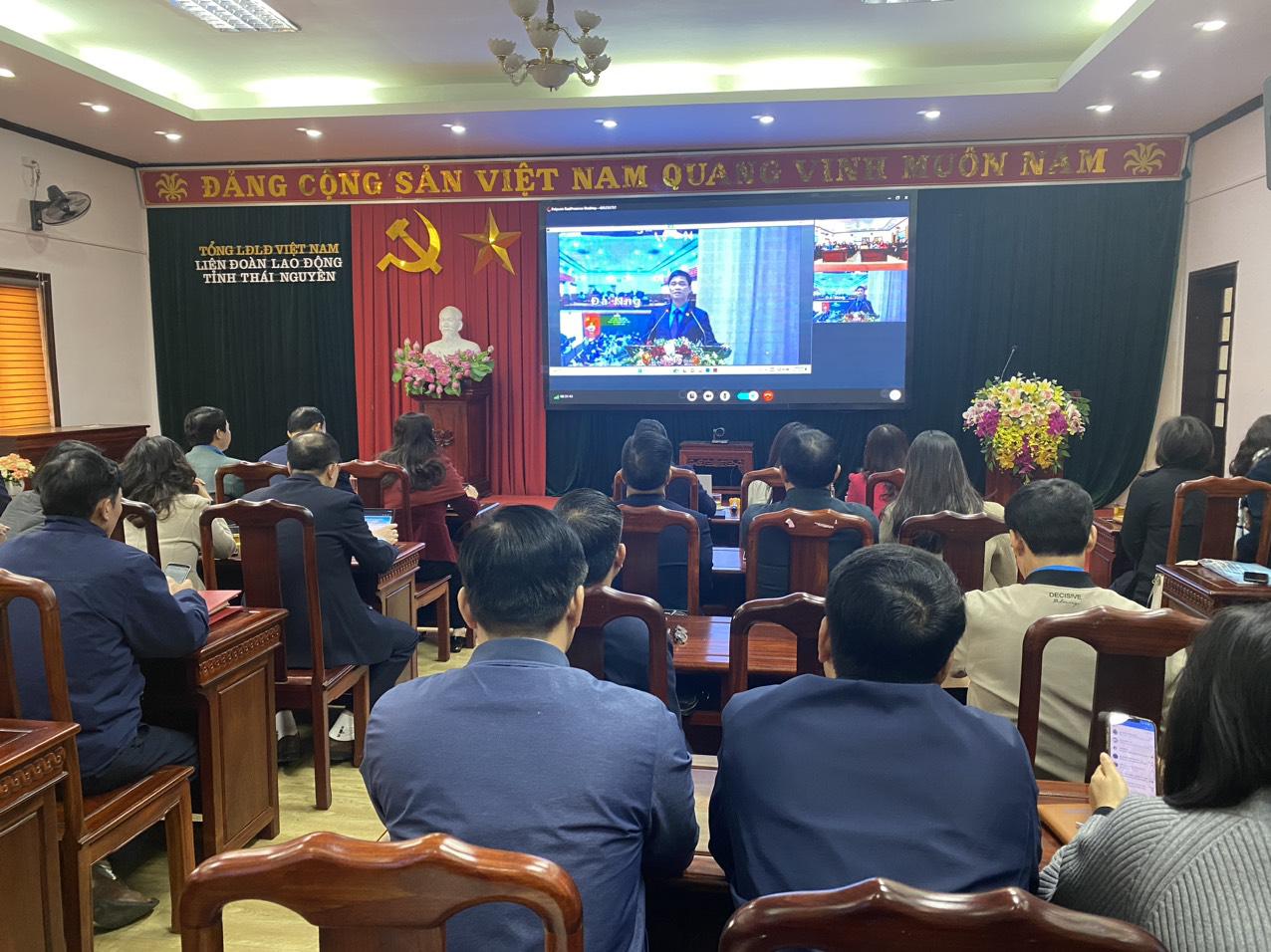 Hội nghị trực tuyến nghiên cứu, học tập, quán triệt Nghị quyết Đại hội XIII Công đoàn Việt Nam
