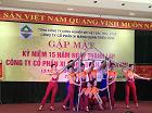 Trường CĐ VHNT Việt Bắc biểu diễn tại cuộc gặp mặt kỷ niệm công ty xi măng Quán Triều