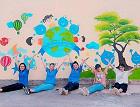 học sinh khoa Mỹ thuật đã tham gia vẽ tranh tường tình nguyện trong chương trình “Mizuiku – Em yêu nước sạch”