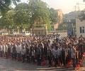 Trường CĐ VHNT Việt Bắc tổ chức chào cờ đầu năm học 2018 – 2019