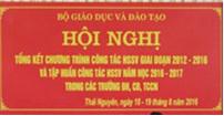 HỘI NGHỊ CÔNG TÁC HỌC SINH SINH VIÊN GIAI ĐOẠN 2012 – 2016 VÀ TẬP HUẤN CÔNG TÁC HỌC SINH SINH VIÊN NĂM HỌC 2016 – 2017 CÁC TRƯỜNG ĐẠI HỌC, CAO ĐẲNG VÀ TCCN