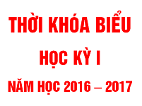 THỜI KHÓA BIỂU KHOA SƯ PHẠM NHẠC HỌA