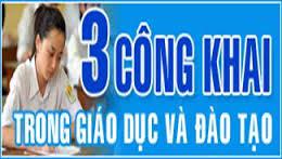THÔNG BÁO 3 CÔNG KHAI CỦA BỘ GIÁO DỤC VÀ ĐÀO TẠO