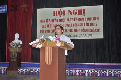 ĐẢNG BỘ TRƯỜNG CĐ VHNT VIỆT BẮC : TRIỂN KHAI NGHỊ QUYẾT; KẾT LUẬN CỦA HỘI NGHỊ TRUNG ƯƠNG 7( KHÓA XI)