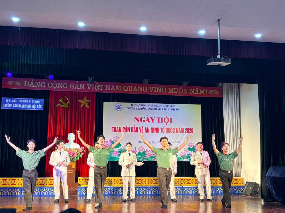 Trường Cao đẳng Văn hóa Nghệ thuật Việt Bắc tổ chức Ngày hội “Toàn dân bảo vệ an ninh Tổ quốc” năm 2026