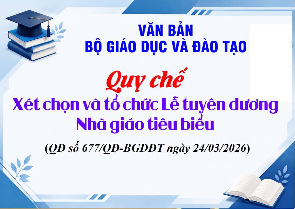 Quy chế xét chọn và tổ chức Lễ tuyên dương Nhà giáo tiêu biểu