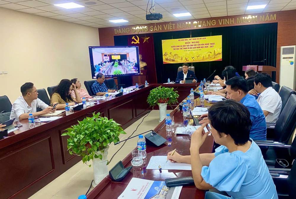 Trường CĐ VHNT Việt Bắc tham gia hội nghị tuyển sinh và đào tạo lĩnh vực văn hóa nghệ thuật, thể dục thể thao và du lịch năm học 2026 - 2027