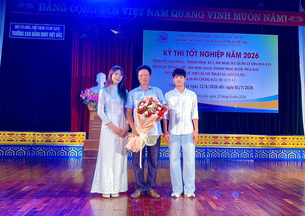 135 học sinh, sinh viên tham dự Kỳ thi tốt nghiệp năm 2026 tại Trường Cao đẳng Văn hóa Nghệ thuật Việt Bắc